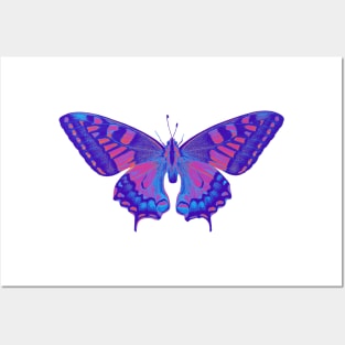 Butterfly - Pink, Purple & Teal Posters and Art